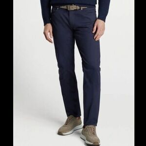 Peter Millar Crown Crafted Men's Size 33 Navy Delvin 5-Pocket Pants MSRP $245